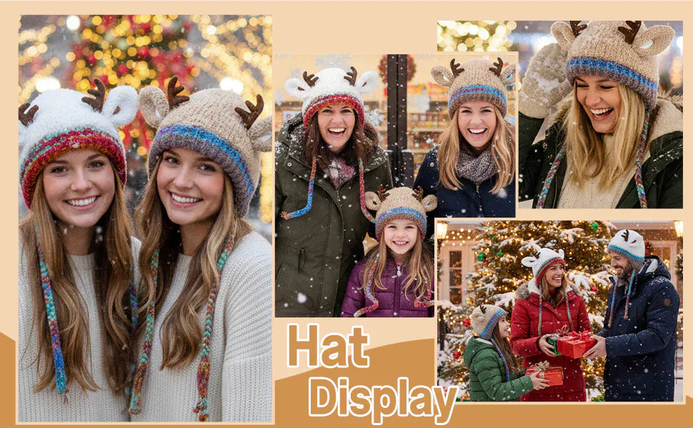 Original design Festive Christmas antler Hat